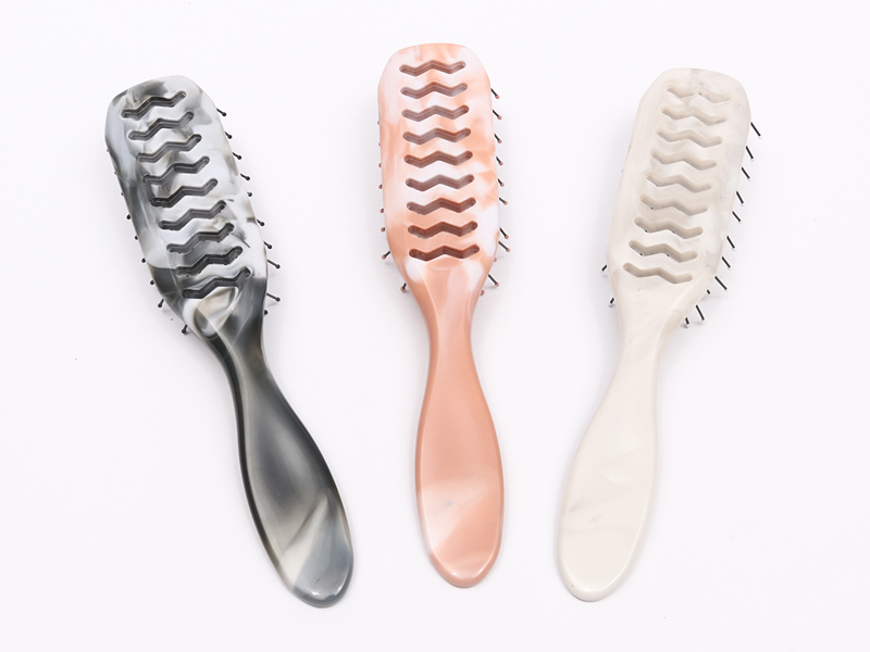 Spazzola per capelli a paletta ventilata naturale in plastica per capelli spessi