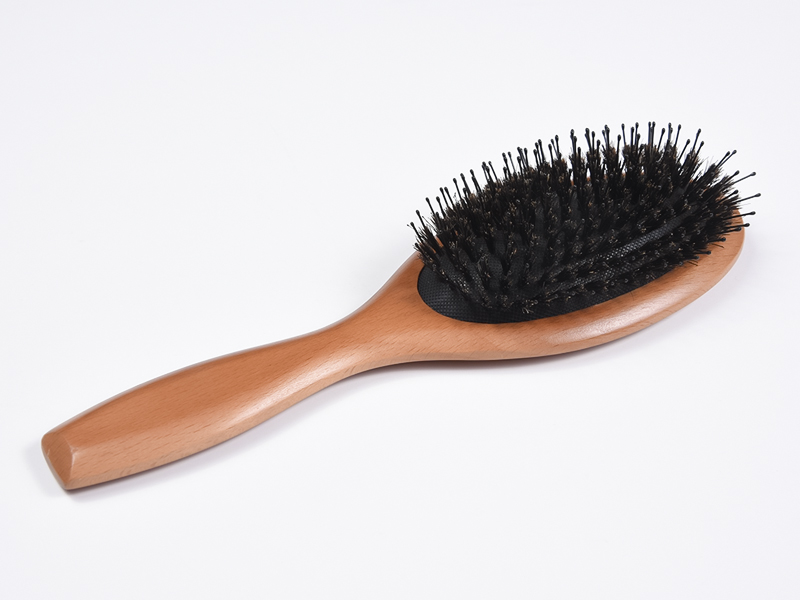 Spazzola per capelli con paletta in legno misto bambù