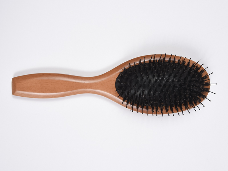 Spazzola per capelli con paletta in legno misto bambù