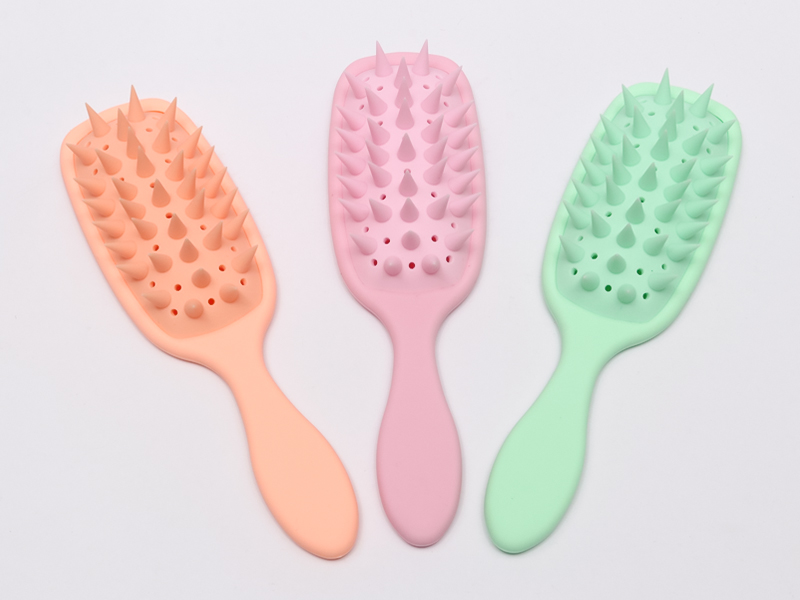 Spazzola districante per massaggio alla testa in silicone