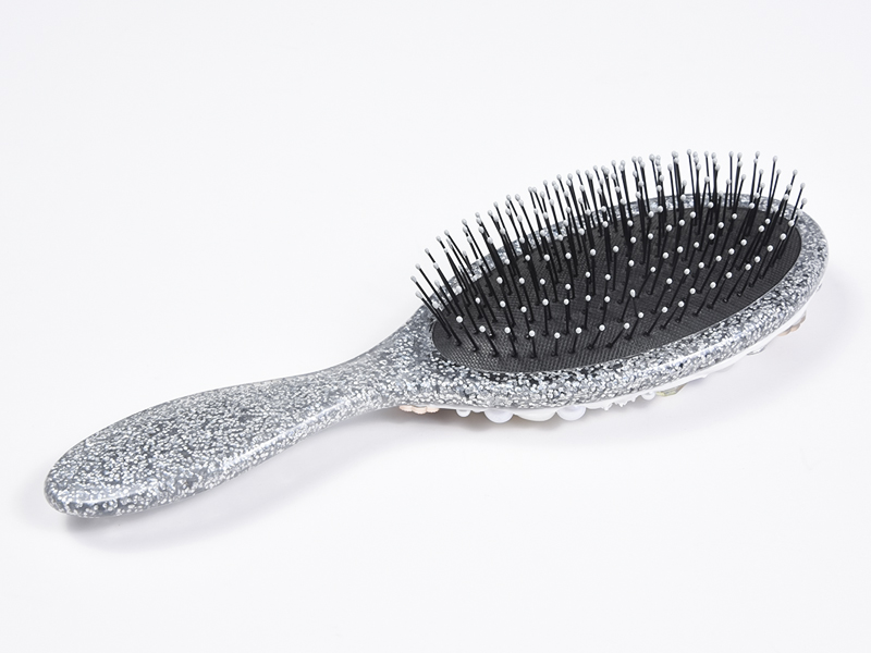 Spazzola per capelli districante ovale con gioielli scintillanti