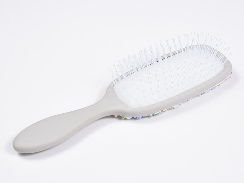 Spazzola per capelli districante ovale con gioielli scintillanti