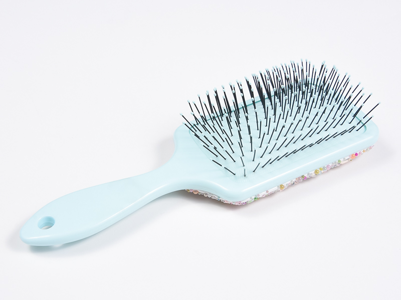 Spazzola per capelli districante ovale con gioielli scintillanti