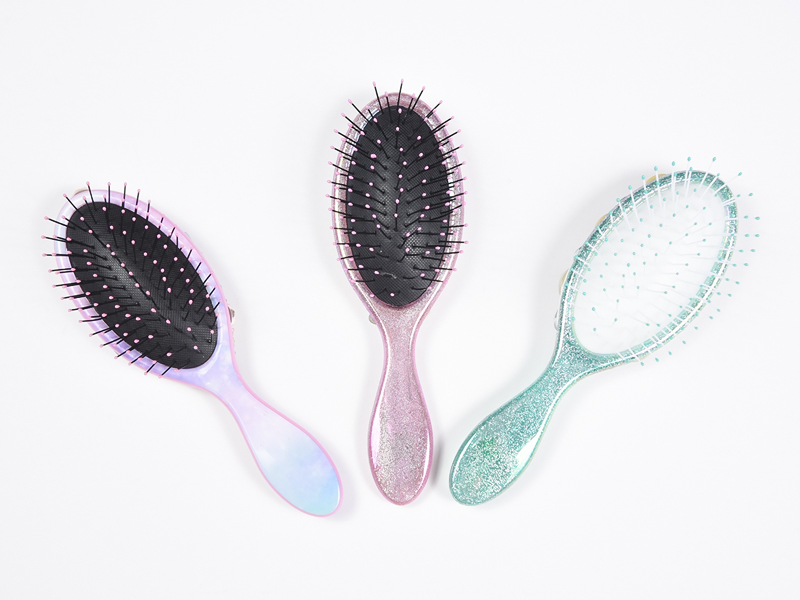 Spazzola per capelli districante ovale con gioielli scintillanti