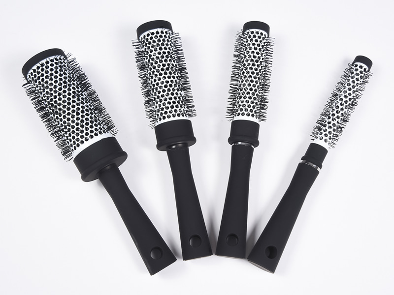 Spazzola per capelli rotonda in tubo di alluminio ceramico termico rotondo da salone
