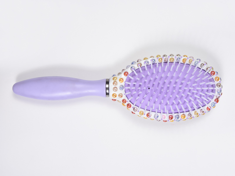 Spazzola per capelli districante ovale con gioielli scintillanti