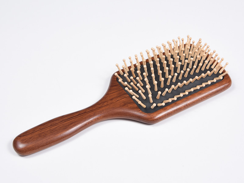 Spazzola per capelli ecologica con cuscino a paletta in bambù