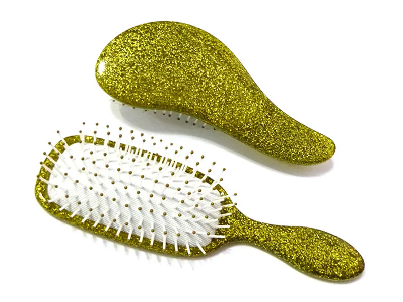 Spazzola per capelli districante con cuscino glitterato