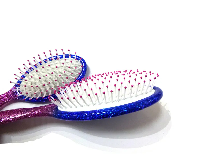 Spazzola per capelli ondulata curva per shampoo in plastica per asciugatura a phon