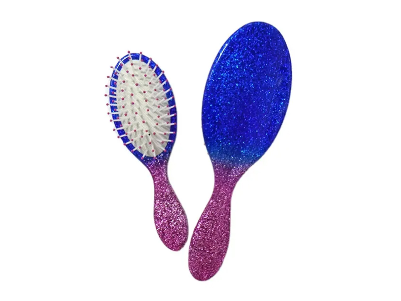 Spazzola per capelli ondulata curva per shampoo in plastica per asciugatura a phon