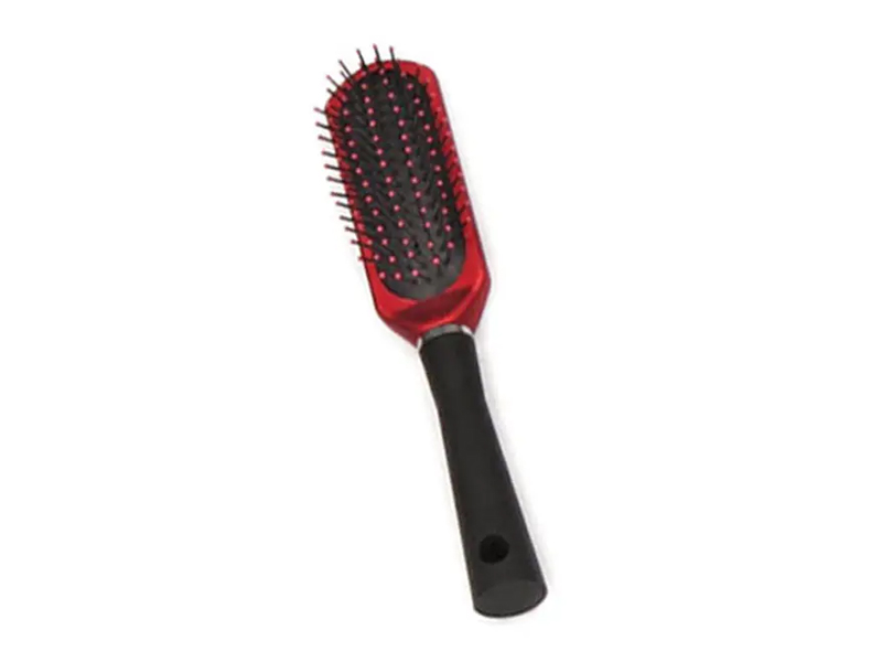 Spazzola per capelli in plastica con rivestimento in gomma
