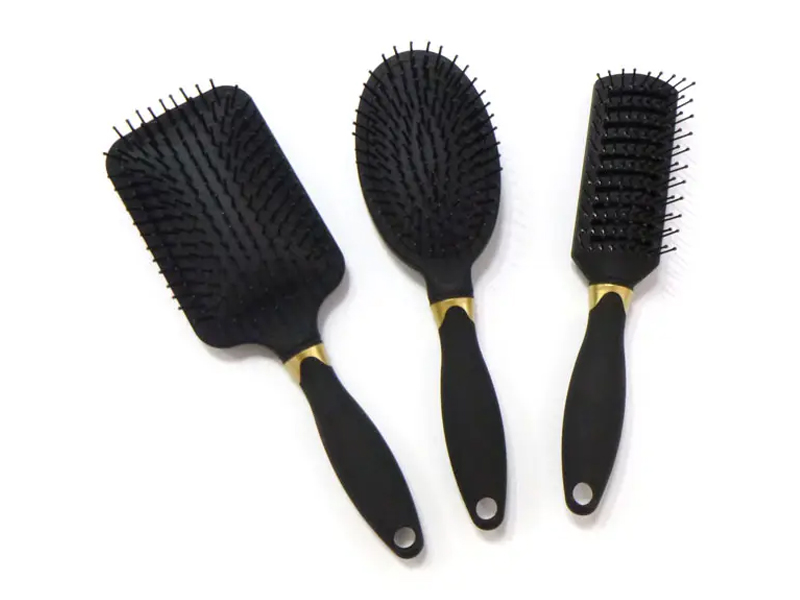 Set di spazzole per capelli districanti con rivestimento in gomma