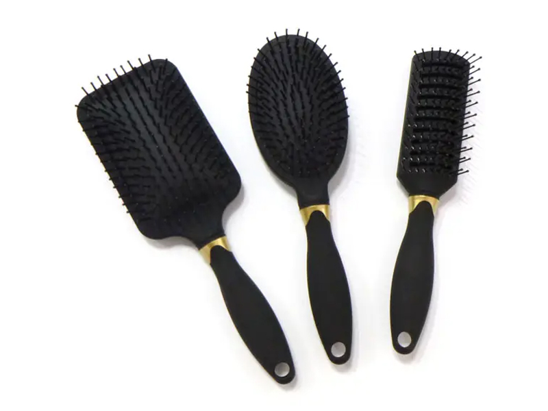 Set di spazzole per capelli districanti con rivestimento in gomma