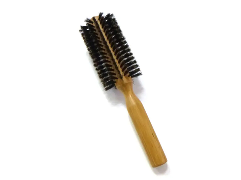 Spazzola per capelli ecologica in setole di cinghiale miste di bambù rotonda