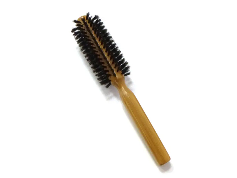 Spazzola per capelli ecologica in setole di cinghiale miste di bambù rotonda