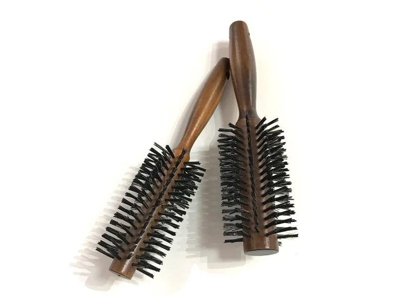 Spazzola per capelli sintetica rotonda con setole di bambù