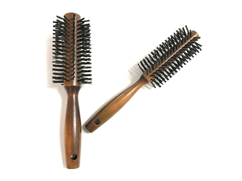 Spazzola per capelli sintetica rotonda con setole di bambù