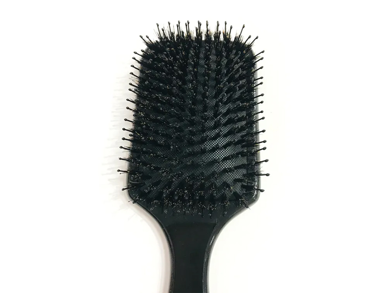Spazzola per capelli in bambù districante con paletta in legno per massaggio con setole di cinghiale