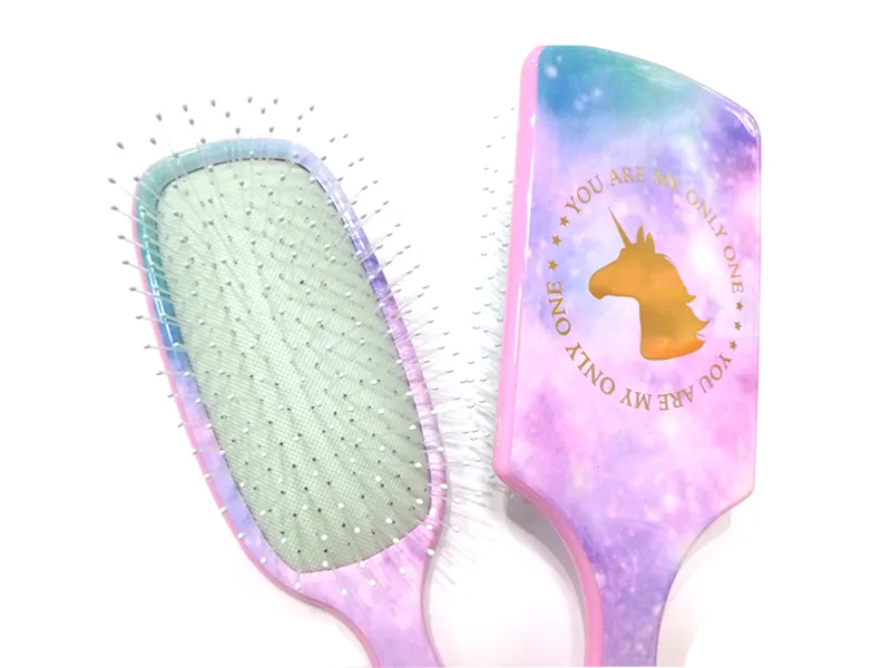 Spazzola per capelli in plastica colorata Sparkle Unicorns