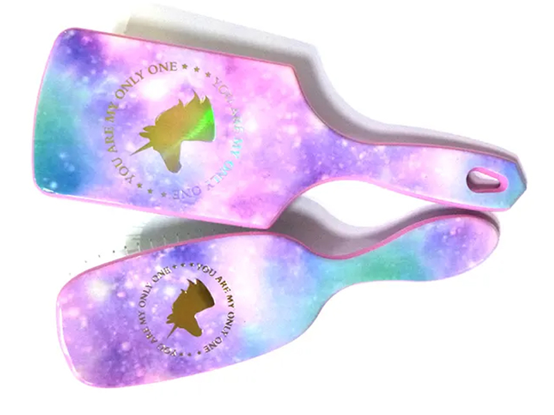 Spazzola per capelli in plastica colorata Sparkle Unicorns