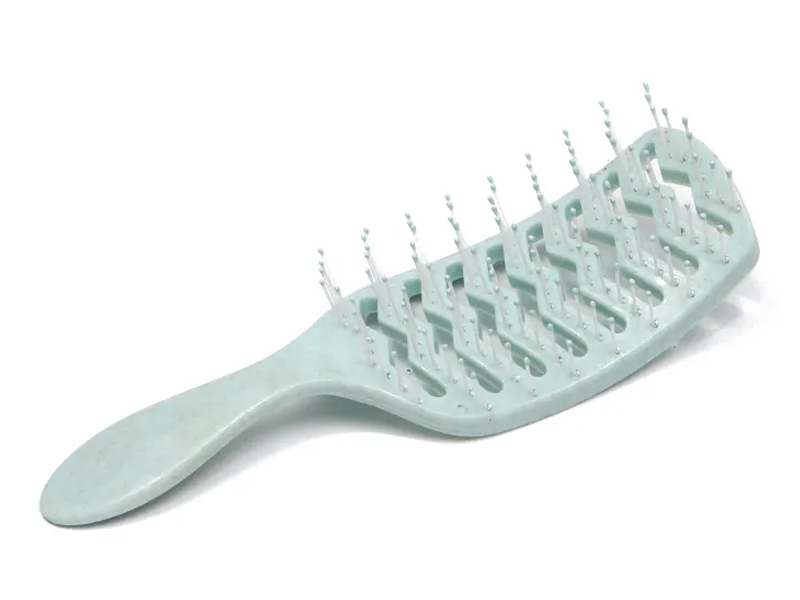 Spazzola per capelli districante impermeabile ecologica in ABS portatile in plastica rosa