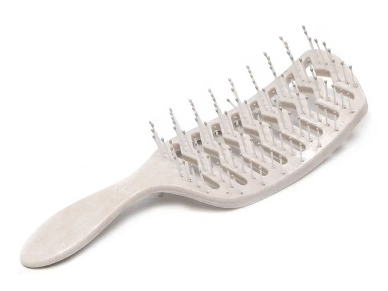 Spazzola per capelli districante impermeabile ecologica in ABS portatile in plastica rosa