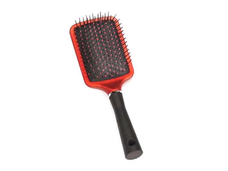 Set di cuscini in plastica con rivestimento in gomma e spazzole per capelli