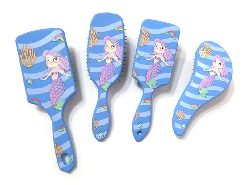 Spazzole per capelli ricci in plastica colorata con onde di sfiato