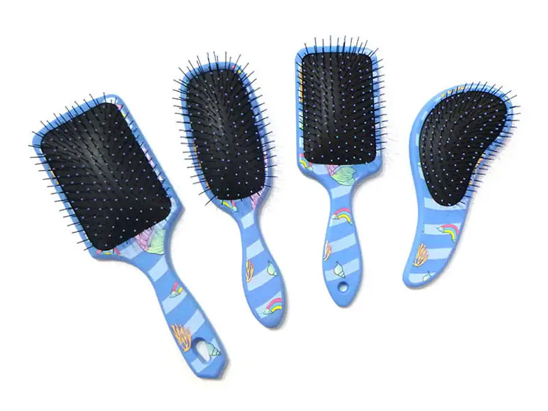 Spazzole per capelli ricci in plastica colorata con onde di sfiato