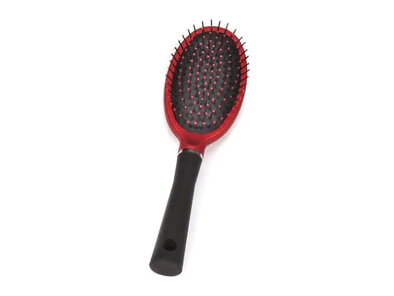 Set di cuscini in plastica con rivestimento in gomma e spazzole per capelli