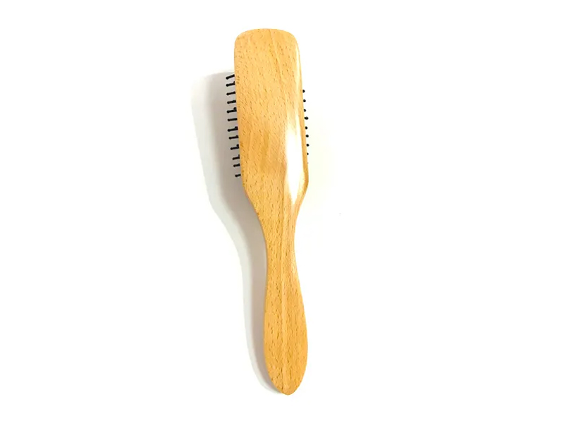 Spazzola per capelli con cuscino districante in legno da uomo