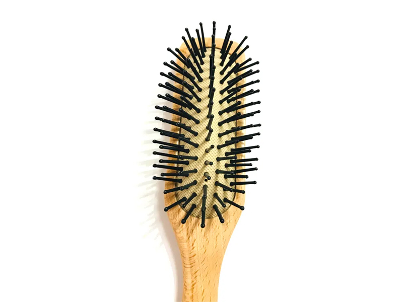 Spazzola per capelli con cuscino districante in legno da uomo