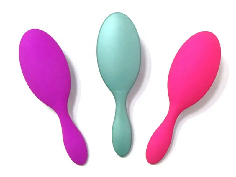 Spazzola per capelli a onda nera ovale multicolore 360 ​​groviglio Denman