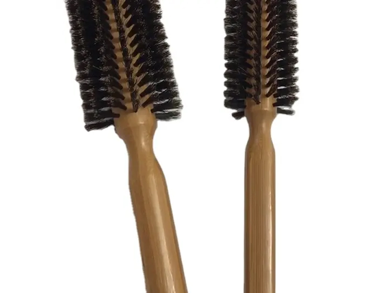 Spazzola per capelli rotonda in legno