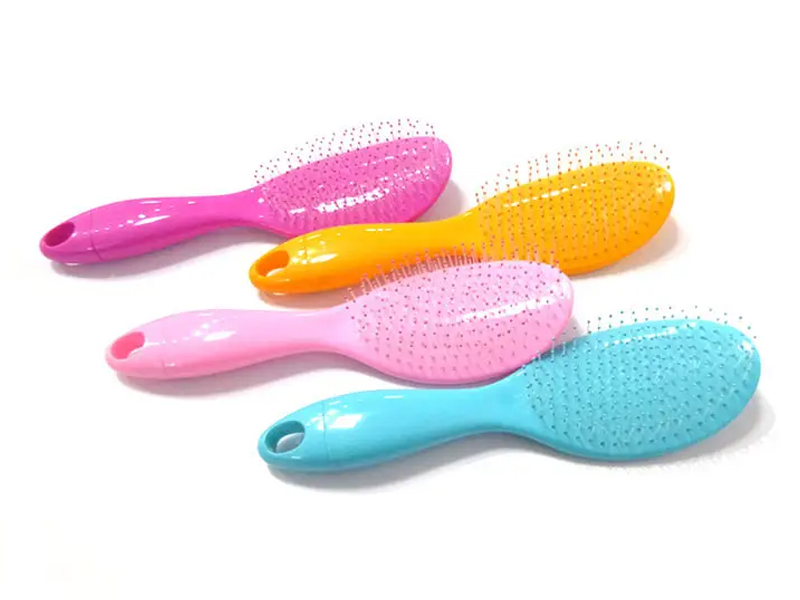 Pettine per capelli rosa resistente al calore con manico staccabile