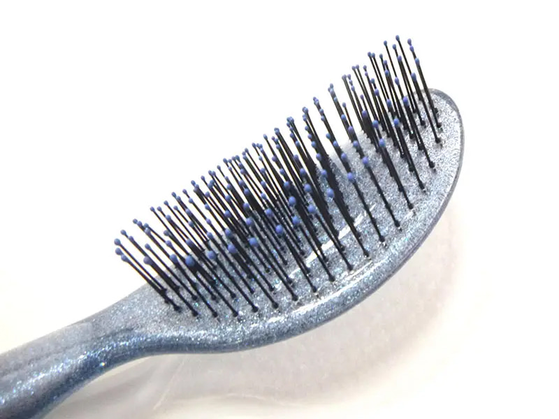 Spazzola per capelli glitterata districante trasparente