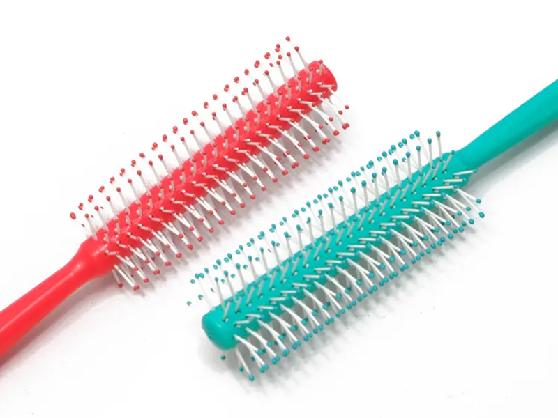 Spazzole rotonde di polpo per parrucca di colore rosa districante per bambini