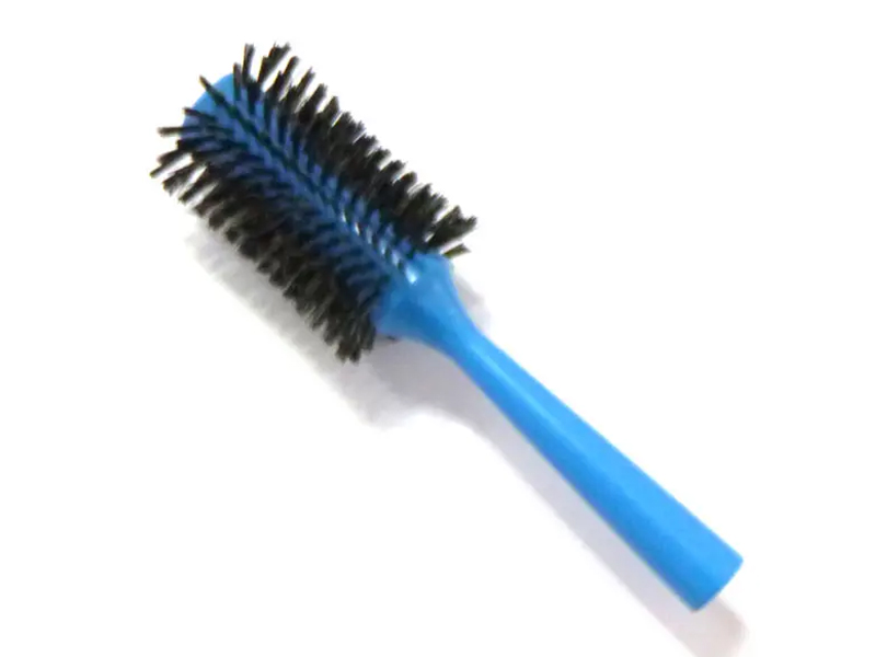 Spazzola per capelli rotonda colorata in nylon e setole di cinghiale