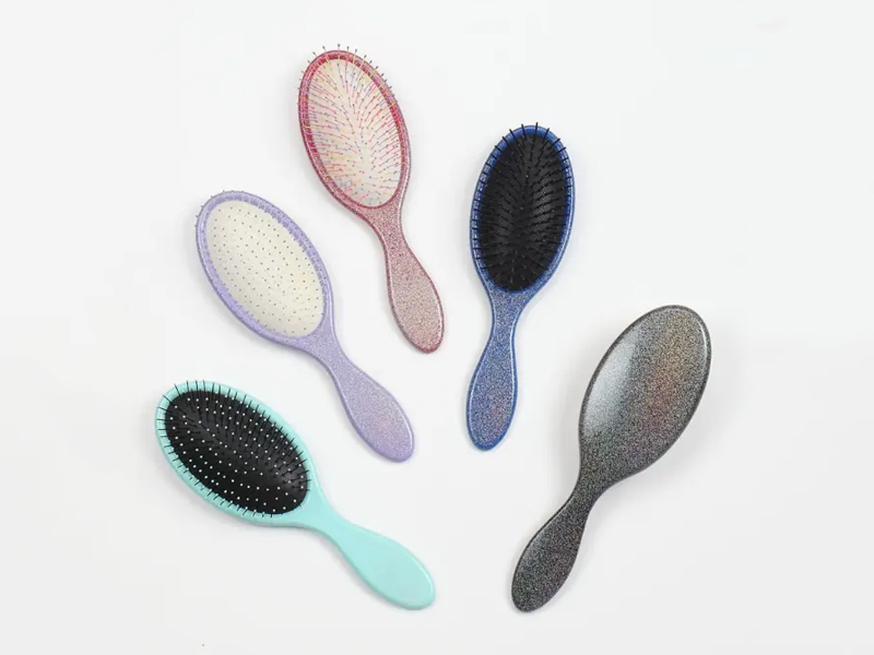 Spazzola per capelli con cuscino districante in setola di plastica