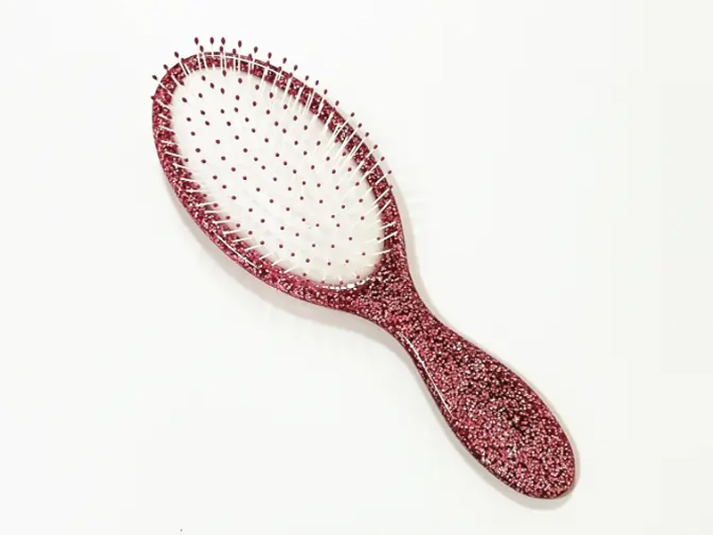 Spazzola per capelli con cuscino districante glitterato