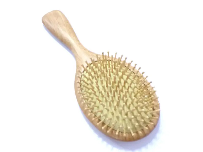 Spazzola per capelli da massaggio in legno Baby Paddle