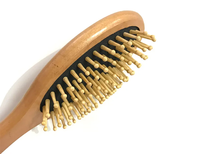 Spazzola per capelli da massaggio in legno Baby Paddle