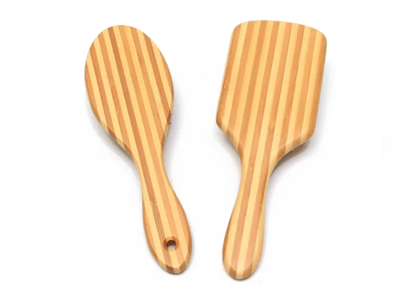 Prodotti per il massaggio del cuoio capelluto in bambù Spazzola per capelli in legno