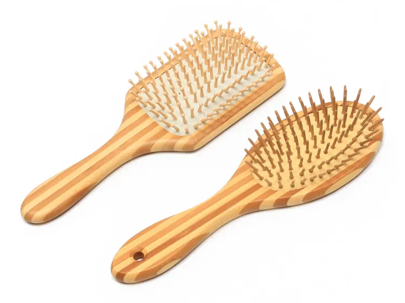 Prodotti per il massaggio del cuoio capelluto in bambù Spazzola per capelli in legno