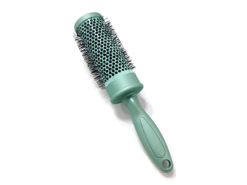 Spazzola per capelli rotonda con rivestimento in gomma per tuberi di alluminio